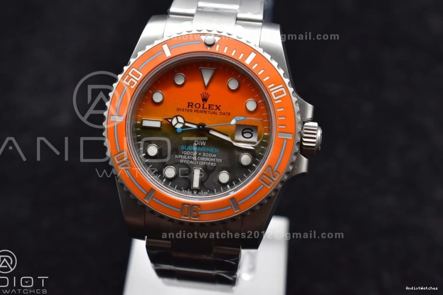 Edition Ceramic Best on Orange DIW Stretchable Submariner SS Orange VSF Dial 1161 Bezel VS 1:1 Black Sandblasted Bracelet 0118